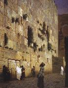 Jean - Leon Gerome Solomon Wall, Jerusalem USA oil painting artist